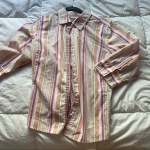 Pastel striped over shirt